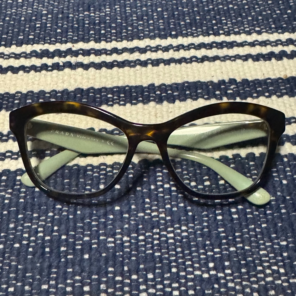 Prada VPR 29R 2AU-101 Eyeglasses Tortoise Green Full Rim Frame FOR PARTS ONLY